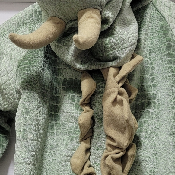 VTG Dinosaur Green Dragon Tail Claws Costume Dress Up Outfit Sz 4T / 44" Length‎ - Picture 3 of 16